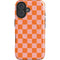 Orange Checkered iPhone 16 Magsafe Impact Case